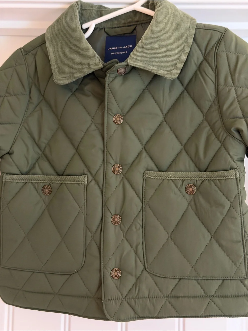 NWT Janie and Jack Quilted Olive Green Puffer Jacket